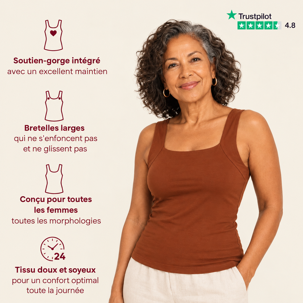 Débardeur Gainant à Soutien-Gorge Intégré